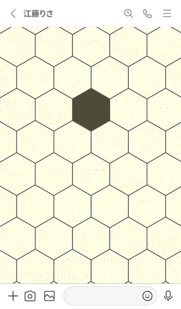 [LINE着せ替え] 六角形のきせかえ 黒紫の画像2