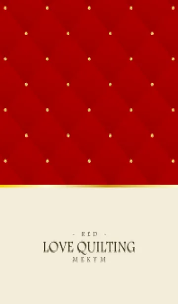 [LINE着せ替え] LOVE QUILTING - RED 31の画像1