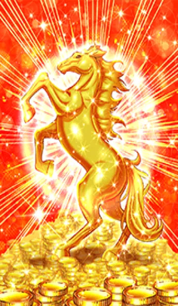 [LINE着せ替え] 移動で強運をつかむ「黄金の馬」の画像1