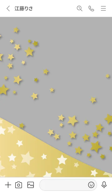 [LINE着せ替え] 金のキラキラ 白の画像2