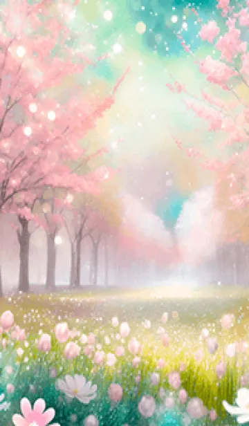 [LINE着せ替え] 優美な春の風景の着せかえ(Spring-678)の画像1