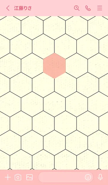 [LINE着せ替え] 六角形のきせかえ シーシェルピンクの画像2