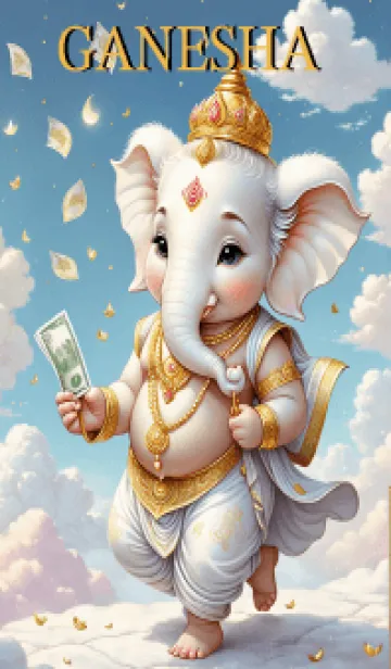 [LINE着せ替え] White_Ganesha Win Wealth & Rich (JP)の画像1