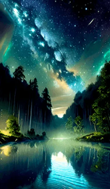 [LINE着せ替え] 綺麗な星空の夜景着せかえ#1069の画像1