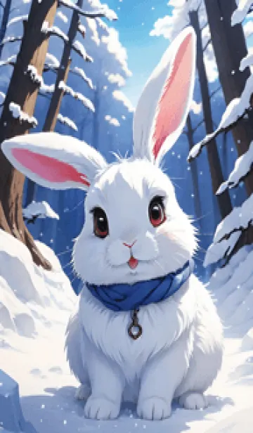 [LINE着せ替え] かわいいうさぎ RsgyCの画像1