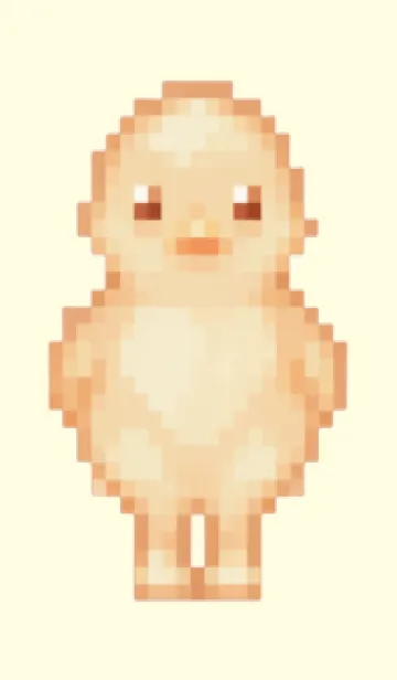 [LINE着せ替え] ヒヨコのドット絵のきせかえ Brown 05の画像1