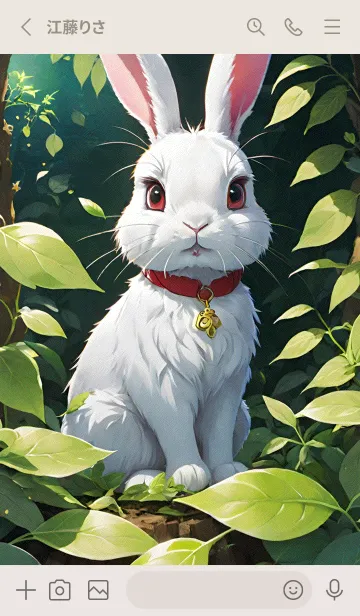 [LINE着せ替え] かわいいうさぎ HCyuSの画像2