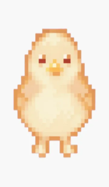 ヒヨコのドット絵のきせかえ BW 01の着せ替えメイン画像