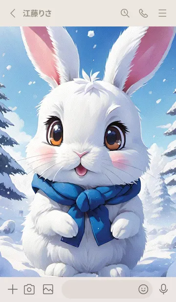 [LINE着せ替え] かわいいうさぎ MpSksの画像2