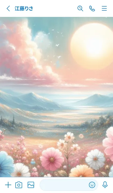 [LINE着せ替え] It's winter flowers.の画像2