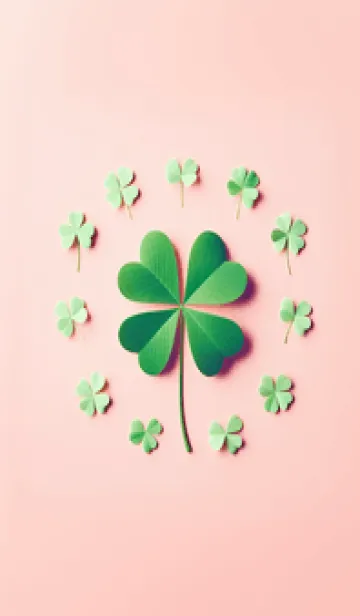 [LINE着せ替え] パステルカラーの幸運のクローバー 06の画像1