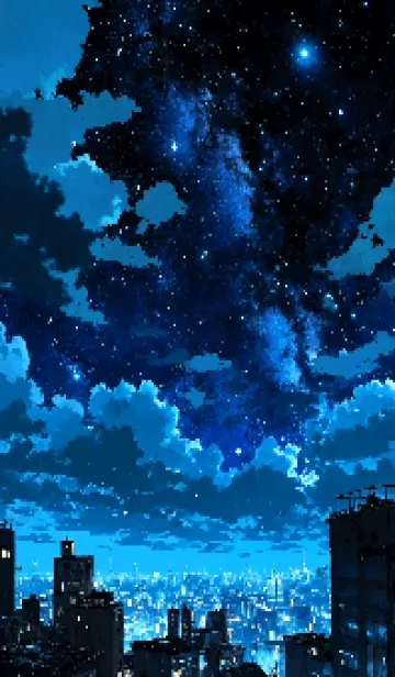 [LINE着せ替え] 夜の街の星屑の画像1