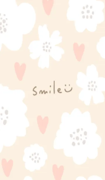 [LINE着せ替え] ハートと白い花15の画像1