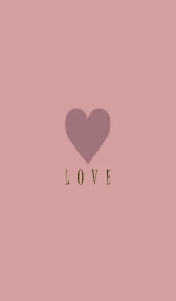 [LINE着せ替え] Dusky Pink Heart-LOVE 12の画像1