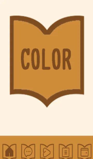 [LINE着せ替え] brown color Q59の画像1