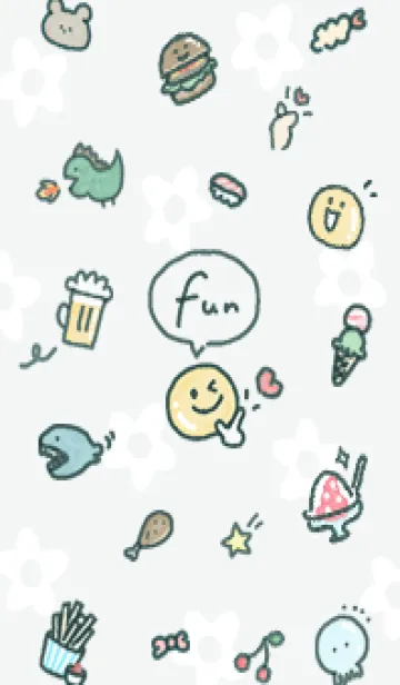 [LINE着せ替え] bluegreen happy smile06_1の画像1