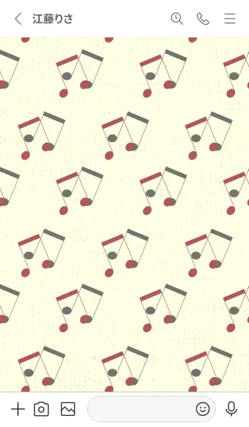 [LINE着せ替え] 2連符柄  クラーレットの画像2