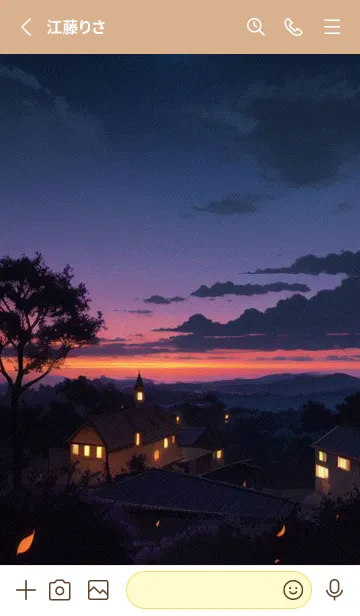 [LINE着せ替え] 都市の明るい月明かりの星空 HcyDvの画像2