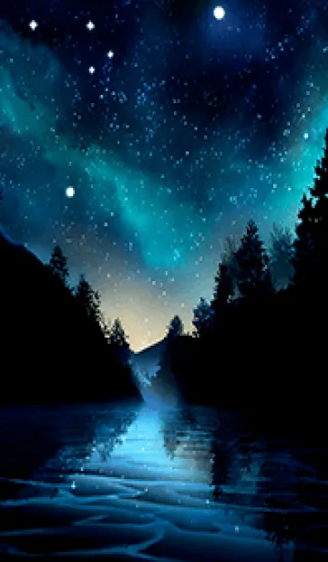 [LINE着せ替え] 綺麗な星空の夜景着せかえ#1074の画像1
