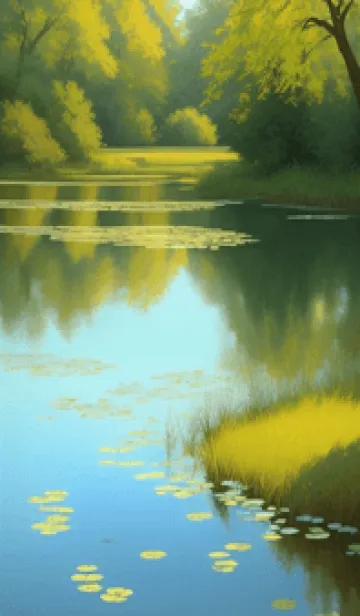 [LINE着せ替え] 静かな山水の森-春 zs6iiの画像1