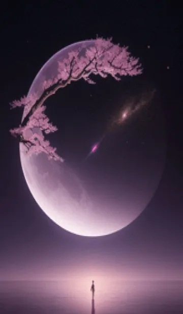 [LINE着せ替え] 夜に満開の桜 DMdf8の画像1