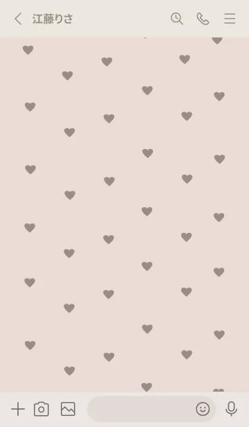 [LINE着せ替え] pattern_heart :pinkgreigeの画像2