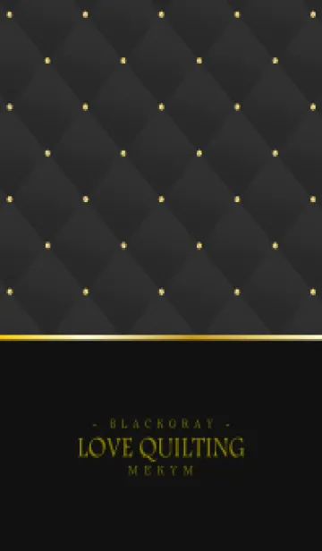 [LINE着せ替え] LOVE QUILTING - BLACK GRAY 31の画像1