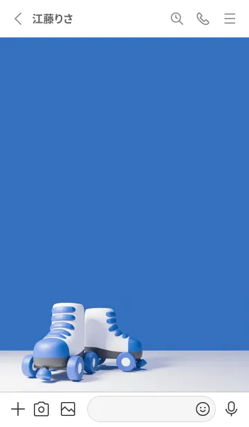 [LINE着せ替え] ローラースケート【ブルーⅠ】の画像2