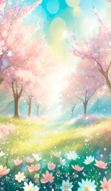 [LINE着せ替え] 優美な春の風景の着せかえ(Spring-695)の画像1