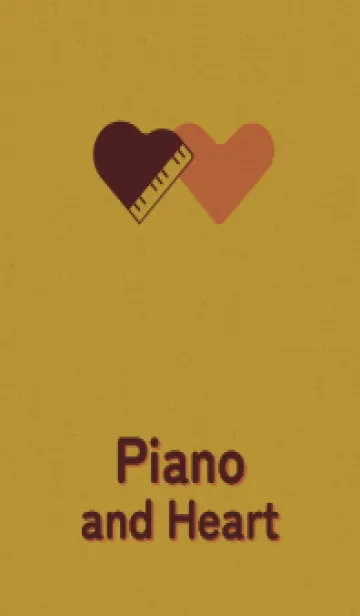 [LINE着せ替え] ピアノ型のハートと♥ ライオンの画像1