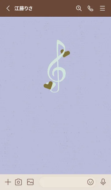 [LINE着せ替え] ト音記号＆♥ 静けさの画像2