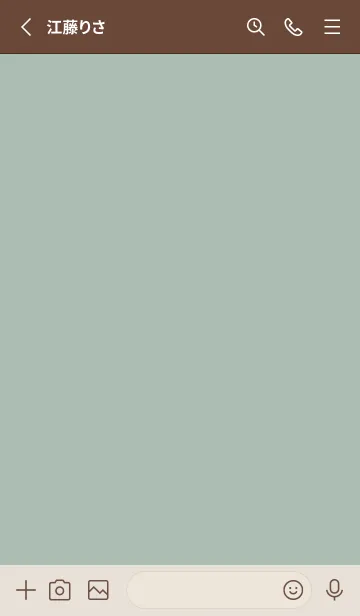 [LINE着せ替え] シンプル（beige green)V.1816の画像2