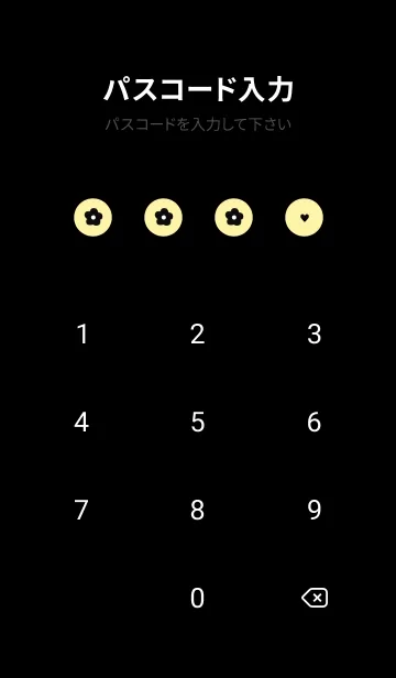 [LINE着せ替え] お花柄（blackyellow)の画像4