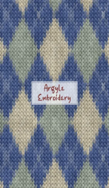 [LINE着せ替え] Argyle Embroidery 86の画像1