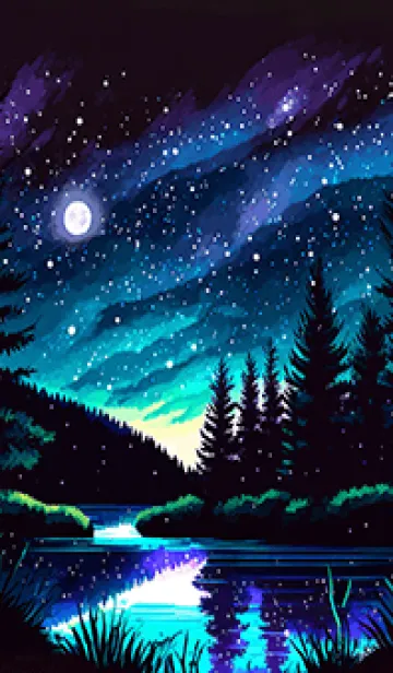 [LINE着せ替え] 綺麗な星空の夜景着せかえ#1083の画像1