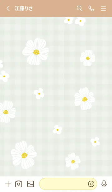 [LINE着せ替え] お花のホワイトリース22の画像2