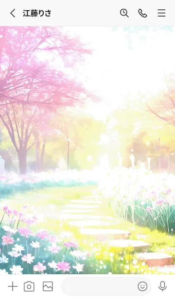 [LINE着せ替え] 優美な春の風景の着せかえ(Spring-701)の画像2