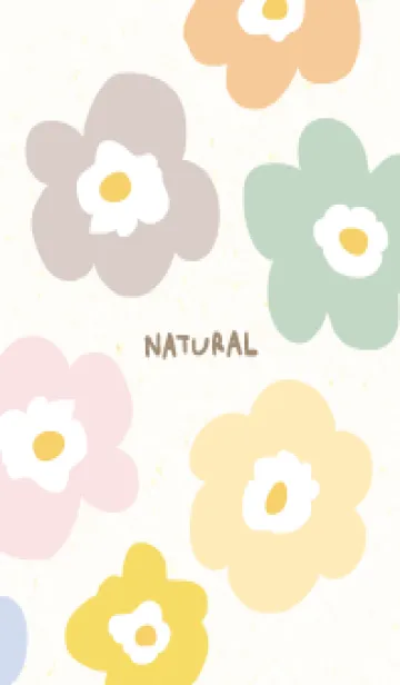 [LINE着せ替え] カラフル 花 北欧風 3の画像1