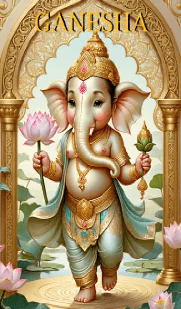 [LINE着せ替え] Gold Ganesha wealth & Rich Theme (JP)の画像1
