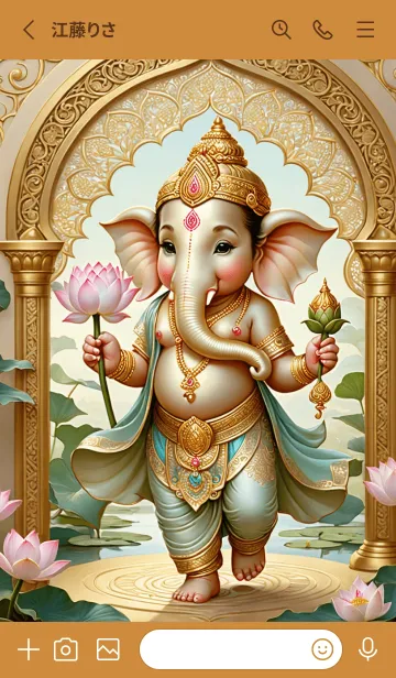 [LINE着せ替え] Gold Ganesha wealth & Rich Theme (JP)の画像2