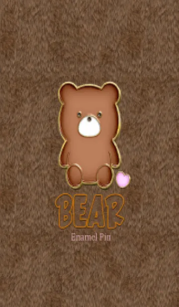 [LINE着せ替え] Bear Enameled Pin & Fur 56の画像1