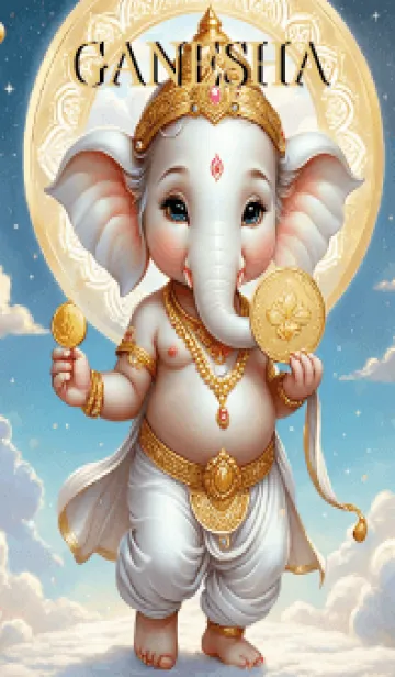 [LINE着せ替え] White_Ganesha Rich& Rich Theme (JP)の画像1