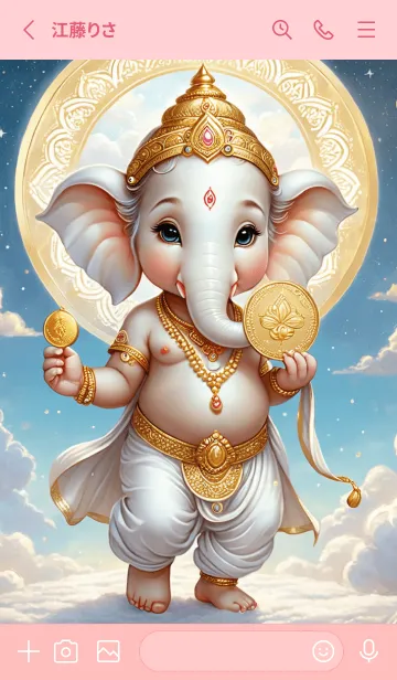 [LINE着せ替え] White_Ganesha Rich& Rich Theme (JP)の画像2