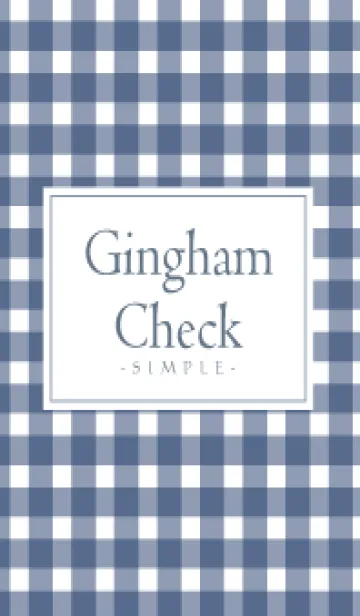 [LINE着せ替え] Gingham Check-Navy 4の画像1