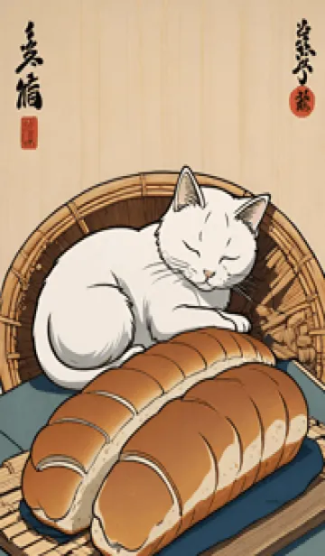 [LINE着せ替え] 浮世絵 ミャオミャオ猫 FBf260の画像1