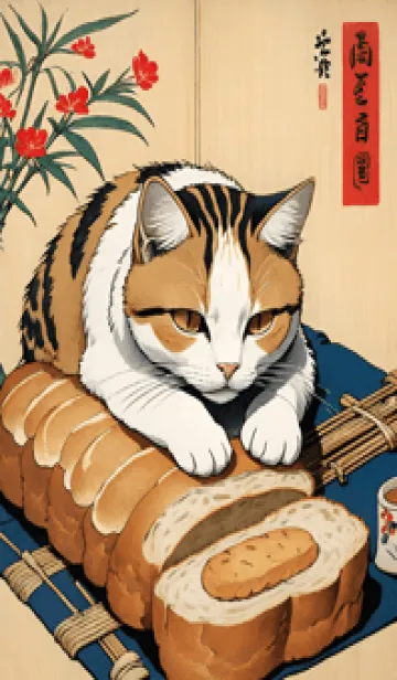 [LINE着せ替え] 浮世絵 ミャオミャオ猫 109336の画像1