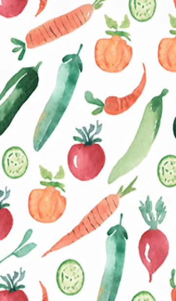 [LINE着せ替え] 【シンプル】お野菜の着せかえ#837の画像1