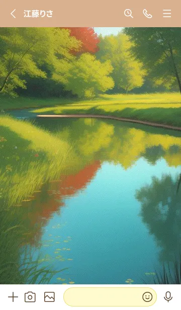 [LINE着せ替え] 春の静かな湖畔の森 JY1ovの画像2