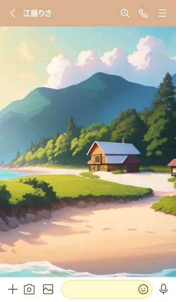 [LINE着せ替え] 海辺のバケーションコテージ QGLUeの画像2
