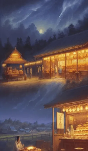 [LINE着せ替え] 夜の屋台 bqn6oの画像1